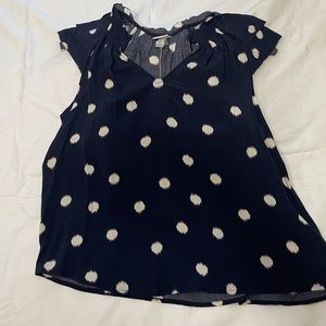Target a new day polka dot blue & white top size xs NWT